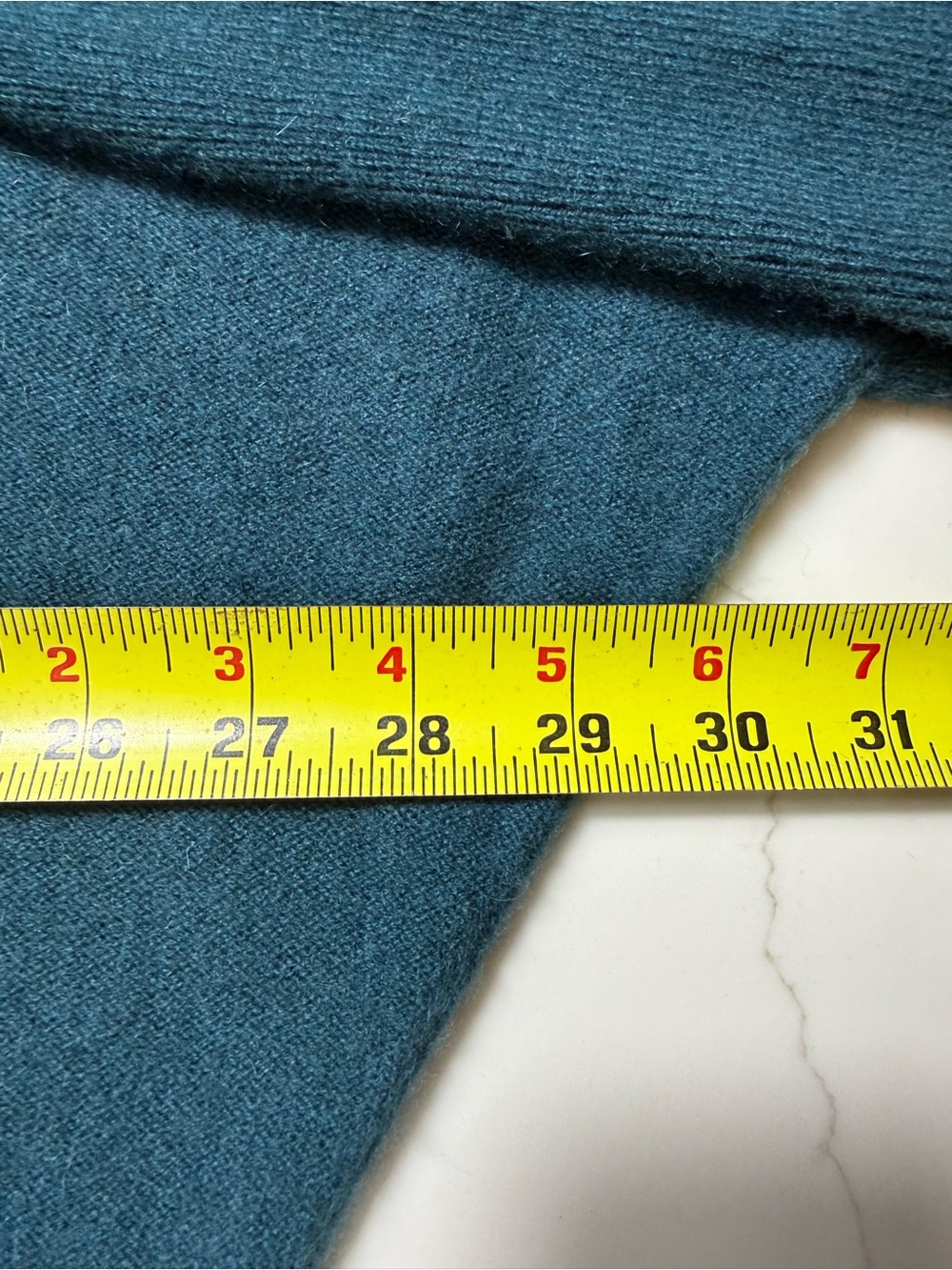 Maeve Women’s Cashmere V-Neck Sweater in Teal - Picture 5 of 7